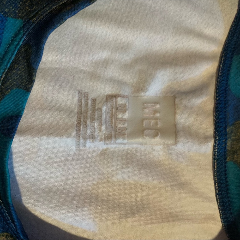 Med MEC Teal and Olive Patterned T-shirt